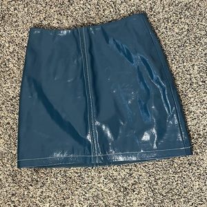 NWOT fully lined pleather mini skirt